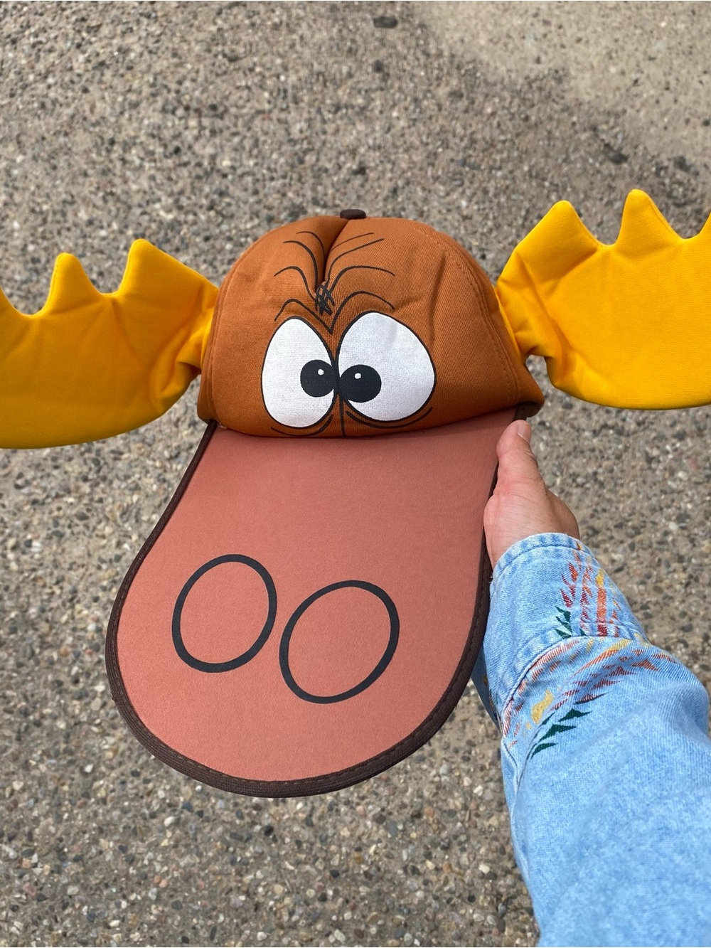 Vintage Rocky Bullwinkle Snapback Hat 1991 Halloween Costume Universal Studios